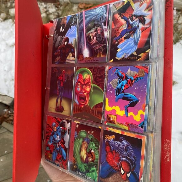 Vintage 90s Marvel Trading Card Binder. Spider-Man, Super man, X-Men Hol… - Picture 3 of 14